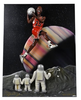 Michael Jordan Signed 1994 "Space Ball" Roark Gourley signed Art Sculpture UDA LE 11/90